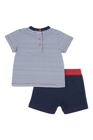 T-shirt en Short Blauw en Rood