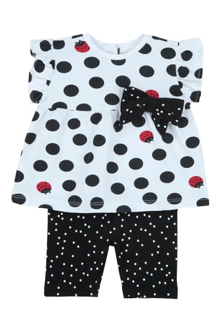 T-shirt en Legging - Wit en Zwart