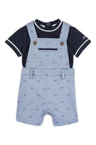 T-shirt en Tuinbroek Zwart en Lichtblauw