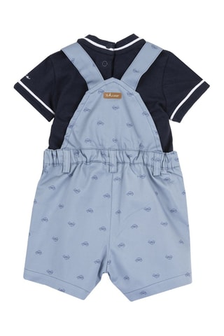 T-shirt en Tuinbroek Zwart en Lichtblauw