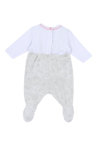 Kruippakje met Trompe-l’œil Effect - Lichtgrijs en Wit