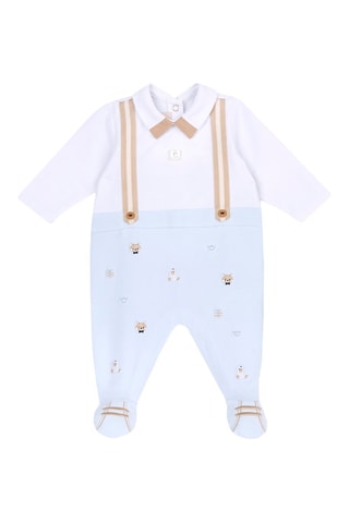 Kruippakje met Trompe-l’œil Effect - Wit en Hemelsblauw