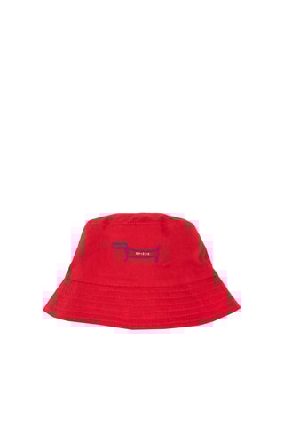 Dubbelzijdig bobhoedje - Rood en Donkerblauw