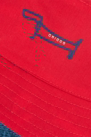 Dubbelzijdig bobhoedje - Rood en Donkerblauw