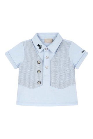 Polo Trompe-l'oeil - Lichtblauw