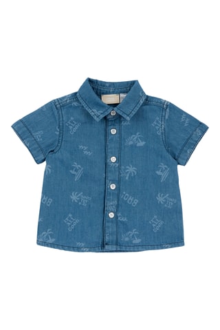 Jeansoverhemd - Petrolblauw