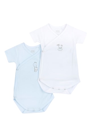 2 Rompertjes - Hemelsblauw en Wit