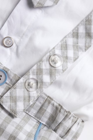 Overhemd en Short - Lichtgrijs en Wit