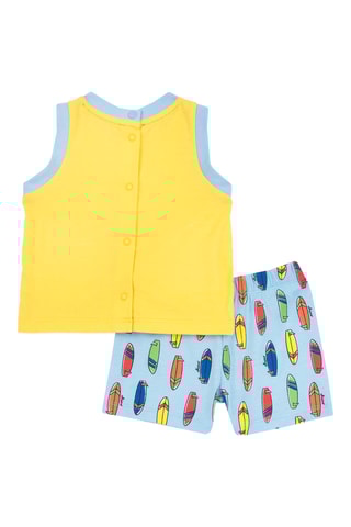 Hemd en Short - Geel en Hemelsblauw