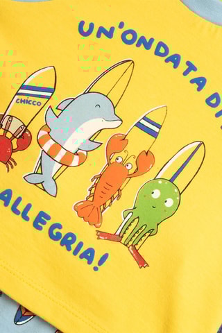 Hemd en Short - Geel en Hemelsblauw