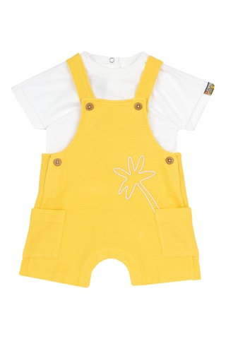 T-shirt en Tuinbroek - Wit en Geel