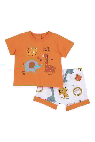 T-shirt en Short - Oranje en Wit