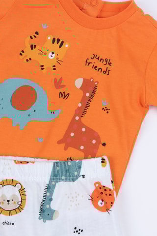 T-shirt en Short - Oranje en Wit