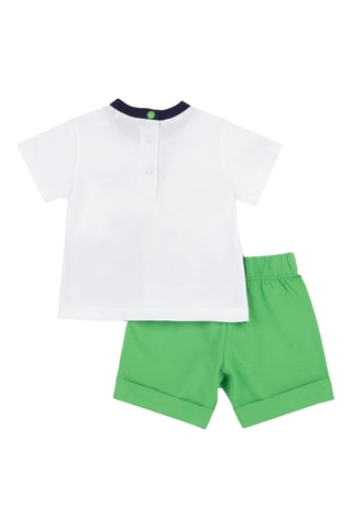 T-shirt en Short - Wit en Lichtgroen