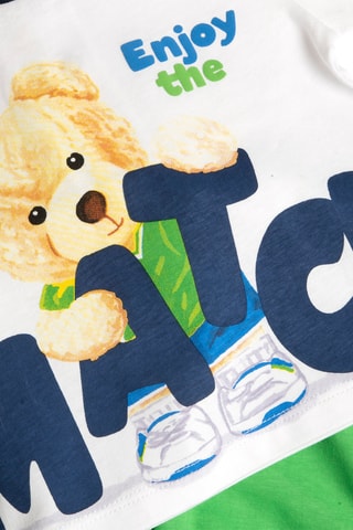 T-shirt en Short - Wit en Lichtgroen