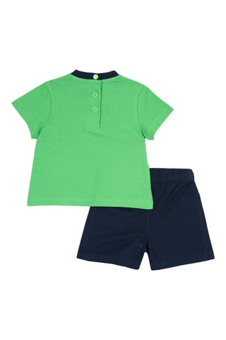 T-shirt en Short - Donkerblauw en Lichtgroen