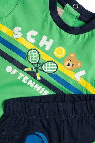 T-shirt en Short - Donkerblauw en Lichtgroen