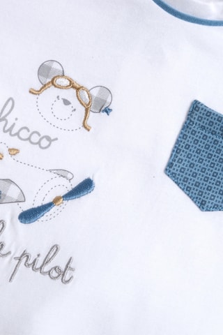 T-shirt en Short - Wit en Lichtblauw