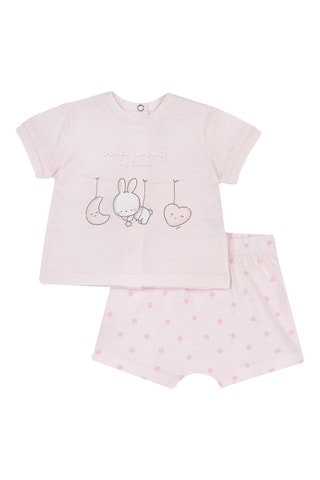 T-shirt en Short - Poederroze