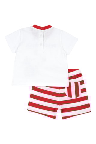 T-shirt en Short - Wit en Rood