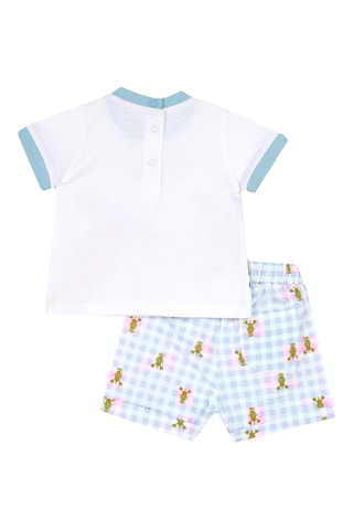 T-shirt en Short - Wit en Hemelsblauw