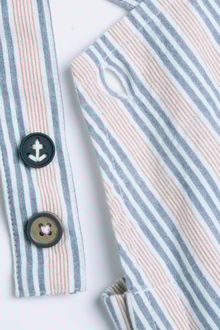 Tuinbroek - Wit en Hemelsblauw