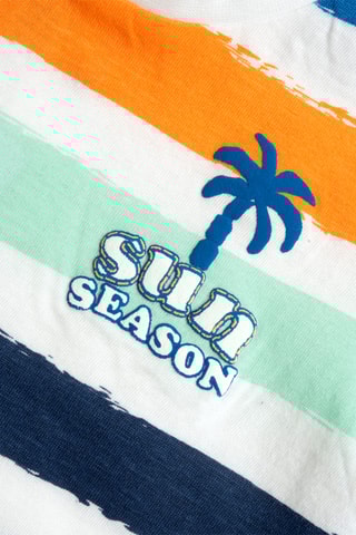 T-shirt - Wit en Blauw