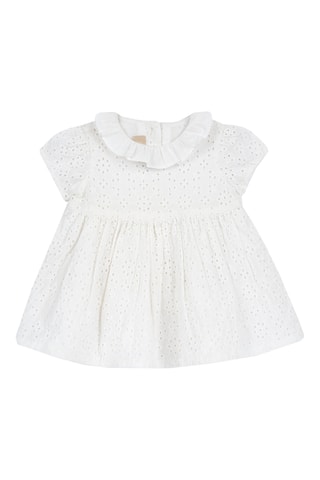 Jurk met Engelse borduursels - Wit