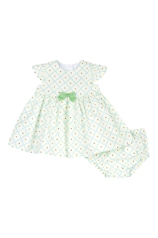 Jurk en Bloomer - Lichtgroen en Geel