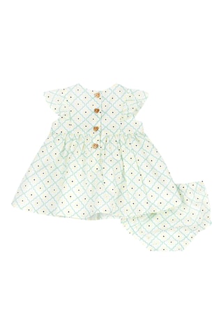 Jurk en Bloomer - Lichtgroen en Geel