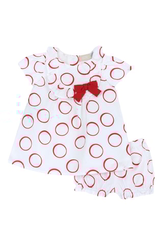 Jurk en Bloomer - Wit en Rood