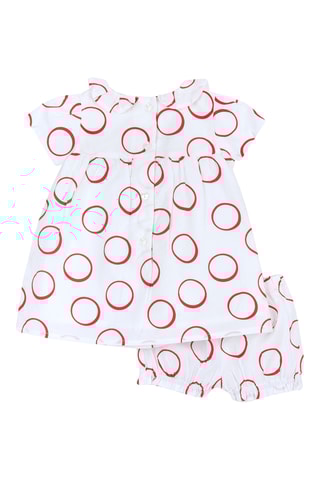 Jurk en Bloomer - Wit en Rood