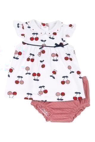 Jurk en Bloomer - Wit en Rood