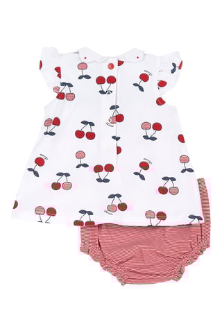 Jurk en Bloomer - Wit en Rood