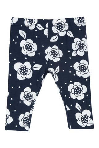 T-shirt en Legging - Wit en Marineblauw