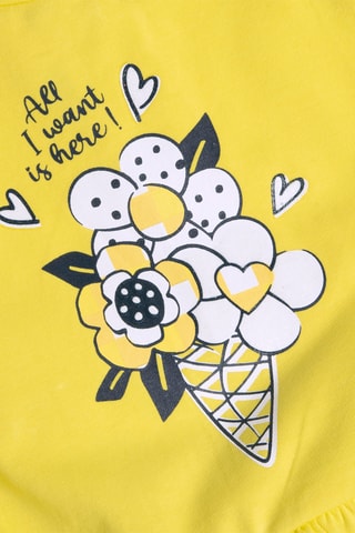 T-shirt en Legging - Wit en Marineblauw