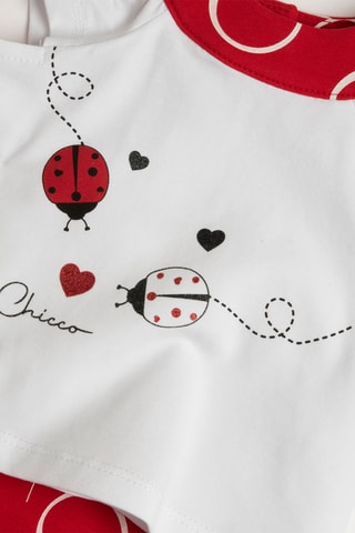 T-shirt en Short - Wit en Rood