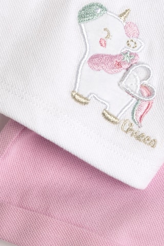 T-shirt en Short - Wit en Roze