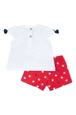 T-shirt en Short - Wit en Rood