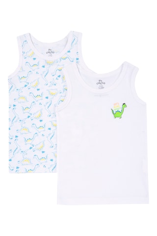 2 Hemden - Wit en Hemelsblauw