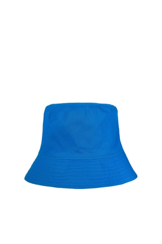 Dubbelzijdig bobhoedje - Lichtblauw en Wit