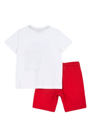 T-shirt en Short - Wit en Rood