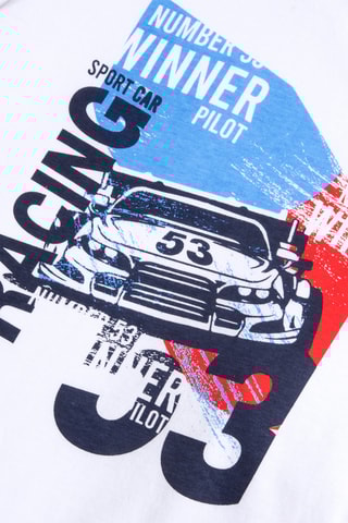 T-shirt en Short - Wit en Rood