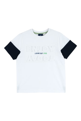 T-shirt - Wit en Nachtblauw