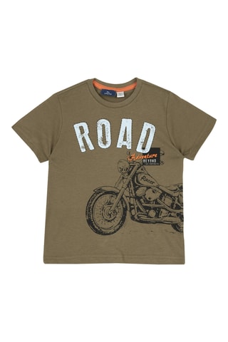 T-shirt - Kaki en Antraciet