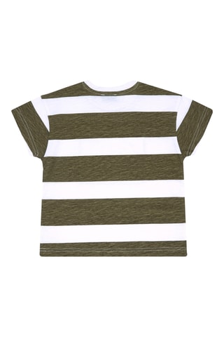 T-shirt - Wit en Kaki