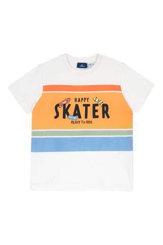 T-shirt - Wit en Oranje