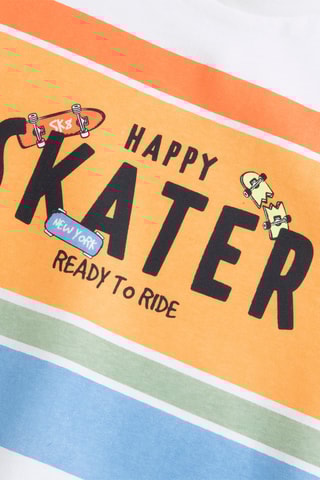 T-shirt - Wit en Oranje