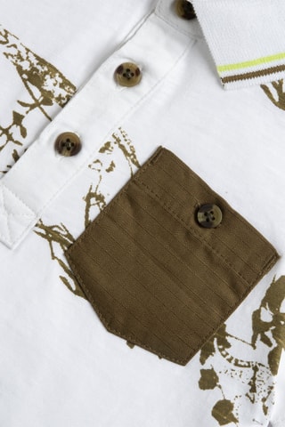 Polo - Wit en Kaki