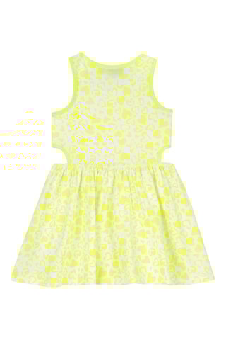 Jurk - Wit en Limoengroen